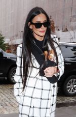 DEMI MOORE Leaves Drew Barrymore Show in New York 01/23/2024