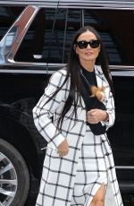 DEMI MOORE Leaves Drew Barrymore Show in New York 01/23/2024