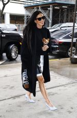 DEMI MOORE Out with Her Small Puppy in New York 01/23/2024