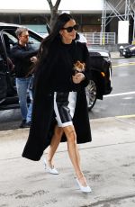 DEMI MOORE Out with Her Small Puppy in New York 01/23/2024