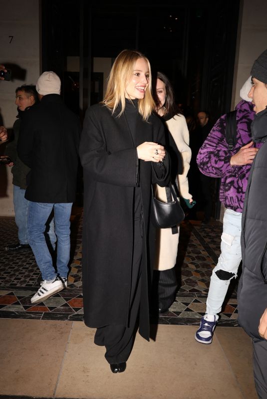 DIANNA AGRON Out for Dinner with a Friend at Costes in Paris 01/21/2024