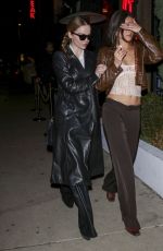 DOVE CAMERON Out for Dinner with Friends in West Hollywood 01/25/2024