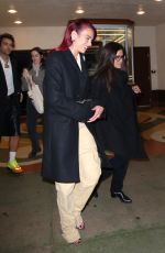 DUA LIPA Arrives at Callum Turner