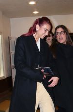 DUA LIPA Arrives at Callum Turner