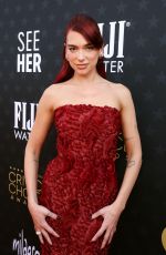 DUA LIPA at 2024 Critics Choice Awards in Santa Monica 01/14/2024