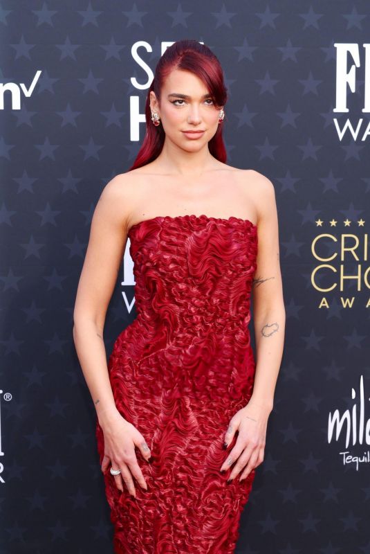 DUA LIPA at 2024 Critics Choice Awards in Santa Monica 01/14/2024