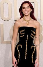 DUA LIPA at 81st Annual Golden Globe Awards in Los Angeles 01/07/2024