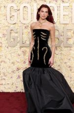 DUA LIPA at 81st Annual Golden Globe Awards in Los Angeles 01/07/2024