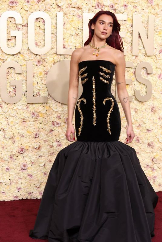 DUA LIPA at 81st Annual Golden Globe Awards in Los Angeles 01/07/2024