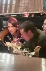 DUA LIPA Out for Dinner with Friends at R+D Kitchen in Santa Monica 01/14/2024