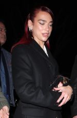 DUA LIPA Out for Dinner with Friends at R+D Kitchen in Santa Monica 01/14/2024