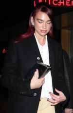 DUA LIPA Out for Dinner with Friends at R+D Kitchen in Santa Monica 01/14/2024