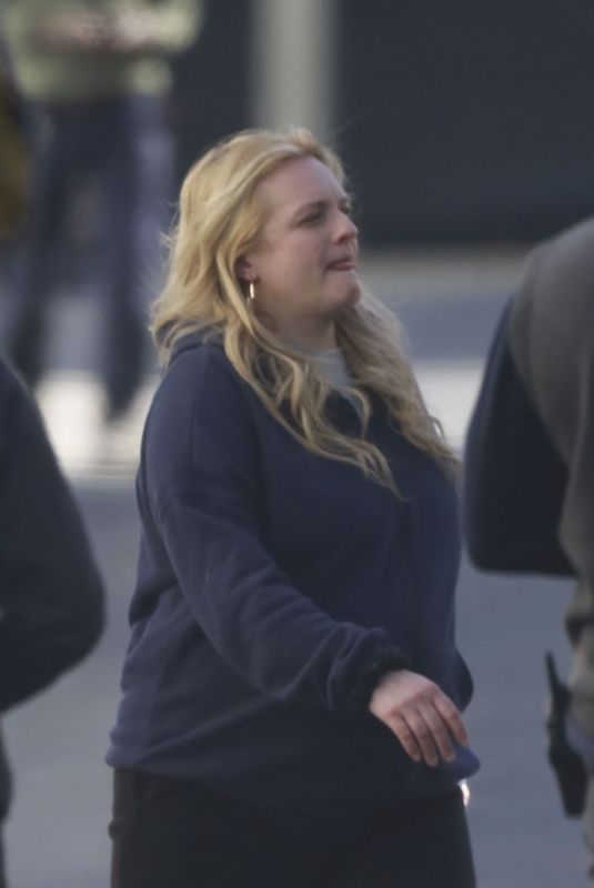 ELISABETH MOSS on the Set of Shell at LA Center Studios 01/09/2024
