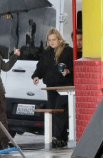 ELISABETH MOSS on the Set of Shell in Los Angeles 01/22/2024