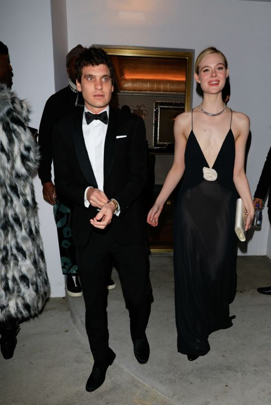 ELLE FANNING Arrives at Vas Morgan and Michael Brown