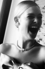 ELLE FANNING - Golden Globes Dress Photoshoot, January 2024
