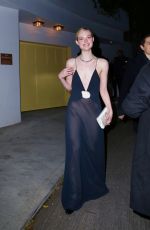ELLE FANNING Leaves Vas Morgan