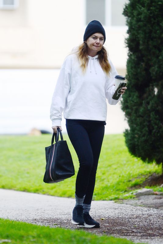 ELLEN POMPEO Out for Coffee in Los Angeles 01/25/2024