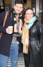 ELLIE LEACH and Vito Coppola Leaves Zoe Ball Breakfast Show in London 01/10/2024