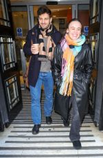 ELLIE LEACH and Vito Coppola Leaves Zoe Ball Breakfast Show in London 01/10/2024