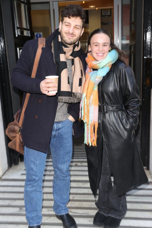 ELLIE LEACH and Vito Coppola Leaves Zoe Ball Breakfast Show in London 01/10/2024
