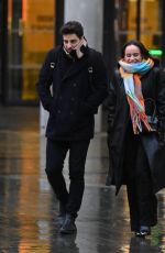 ELLIE LEACH and Vito Coppolo Leaves BBC Breakfast Studio at Media City in Salford 01/23/2024