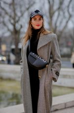 ELODIE CLOUVEL Arrives at Patou Fall/Winter 2024/2025 Show in Paris 01/25/2024