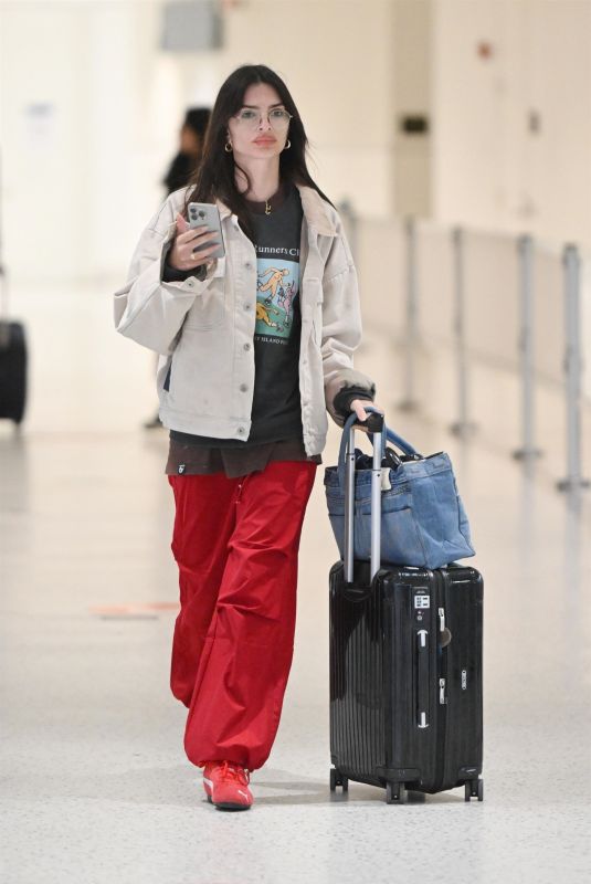 EMILY RATAJKOWSKI at JFK Airport in New York 01/02/2024