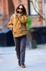 EMILY RATAJKOWSKI Out Chats on the Phone in New York 01/12/2024