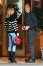 EMMA KROKDAL and Dolph Lundgren Out in Los Angeles 01/25/2024