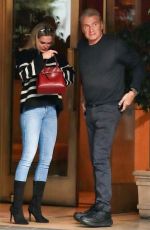 EMMA KROKDAL and Dolph Lundgren Out in Los Angeles 01/25/2024