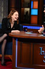 EMMA STONE at Late Show with Stephen Colbert in New York 01/30/2024