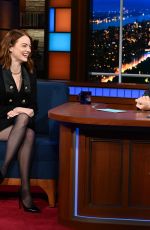 EMMA STONE at Late Show with Stephen Colbert in New York 01/30/2024