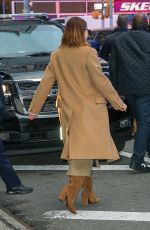 EMMA STONE Leaves Good Morning America in New York 01/30/2024