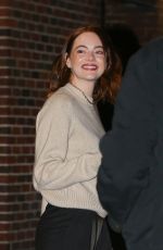 EMMA STONE Night Out in New York 01/30/2024