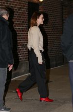 EMMA STONE Night Out in New York 01/30/2024