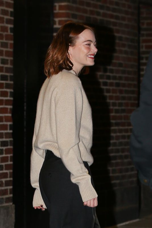 EMMA STONE Night Out in New York 01/30/2024