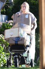 ERIKA ELENIAK and Her Daughter Out for a Dog Walk in Los Angeles 01/10/2024