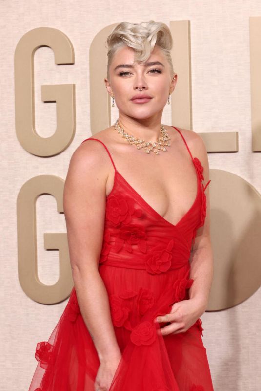 FLORENCE PUGH at 81st Annual Golden Globe Awards in Los Angeles 01/07/2024