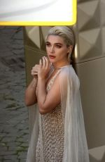 FLORENCE PUGH on the Set of a Valentino Photoshoot in Rome 01/27/2024