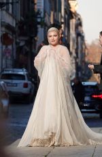 FLORENCE PUGH on the Set of a Valentino Photoshoot in Rome 01/27/2024
