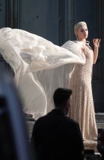 FLORENCE PUGH on the Set of a Valentino Photoshoot in Rome 01/27/2024