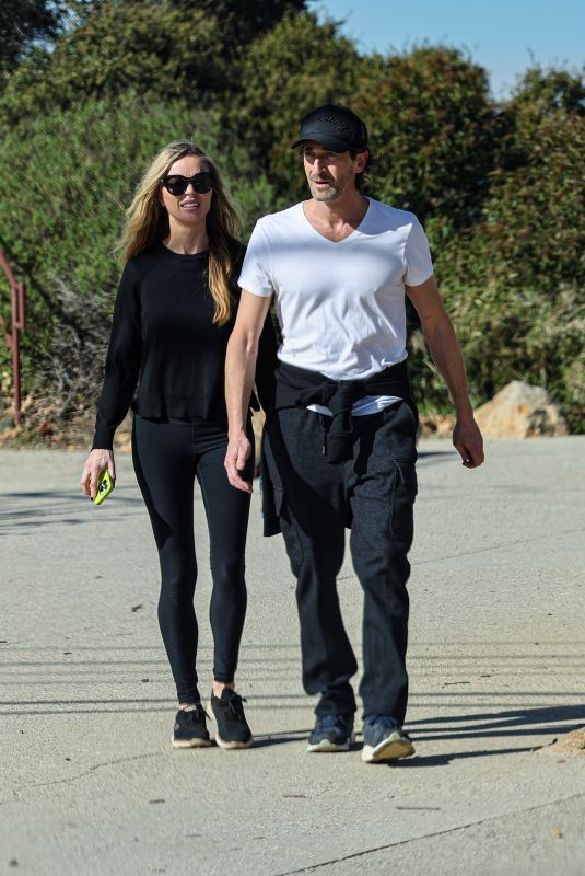 GEORGINA CHAPMAN and Adrien Brody Out in Los Angeles 01/13/2024