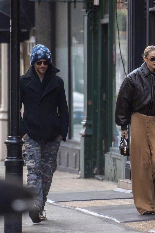 GIGI HADID and Bradley Cooper Out in New York 01/25/2024