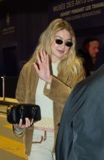 GIGI HADID Leaves Loulou Restaurant in Paris 01/27/2024