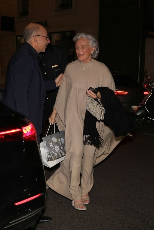 GLENN CLOSE Returns at Chateau de Versailles in Paris 01/22/2024