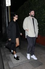HAILEY BIEBER Out for Dinner with Friends at E Baldi in Santa Monica 01/14/2024