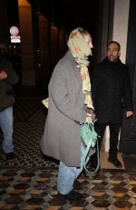 HUNTER SCHAFER Out for Dinner at Costes in Paris 01/21/2024