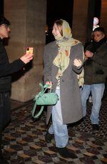 HUNTER SCHAFER Out for Dinner at Costes in Paris 01/21/2024