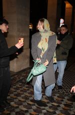HUNTER SCHAFER Out for Dinner at Costes in Paris 01/21/2024